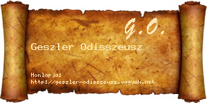 Geszler Odisszeusz névjegykártya